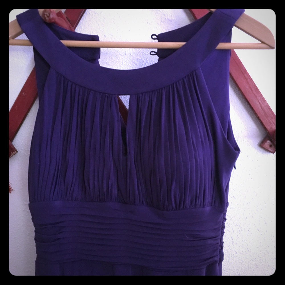 Floor length semi formal purple dress